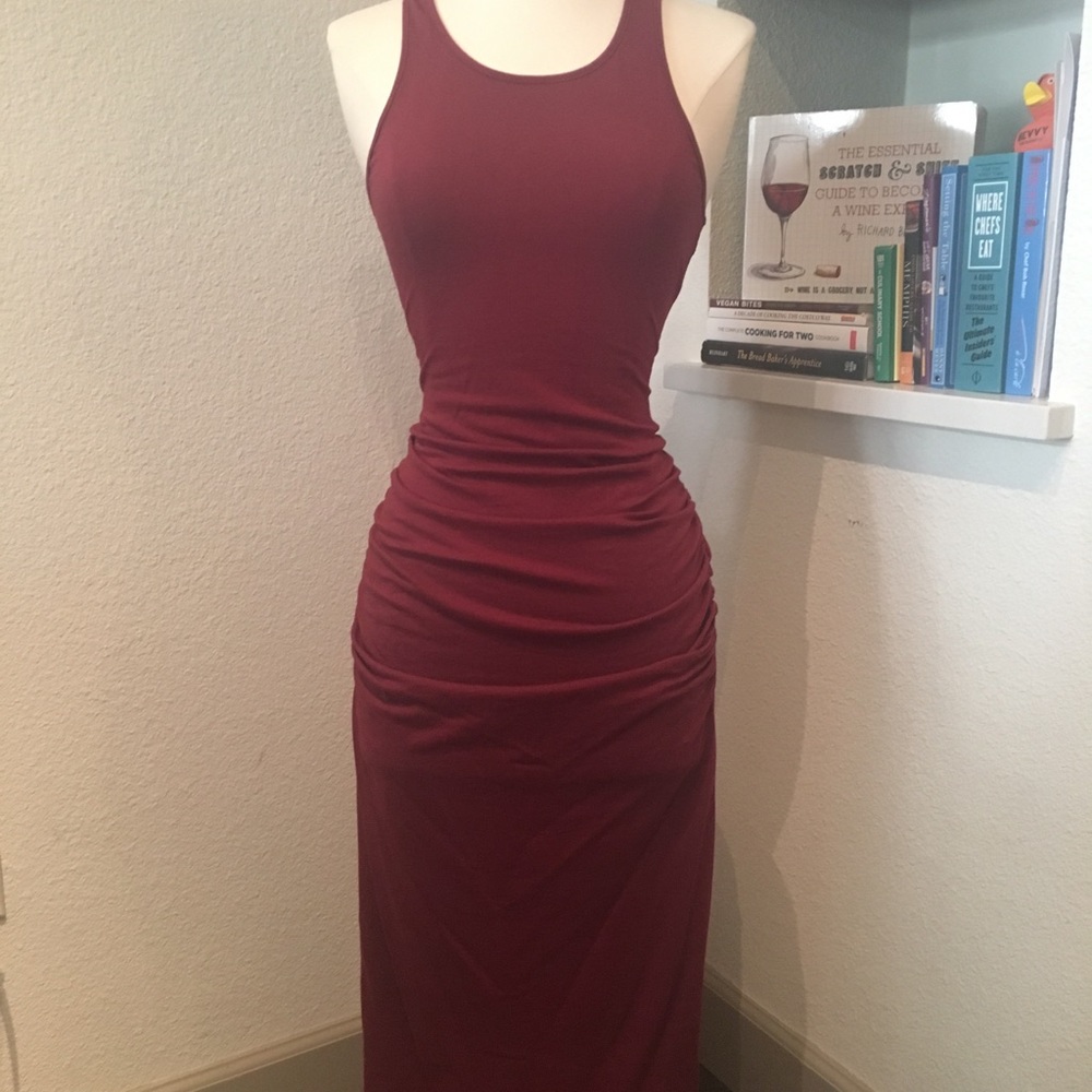 Michael Stars maroon racer back dress